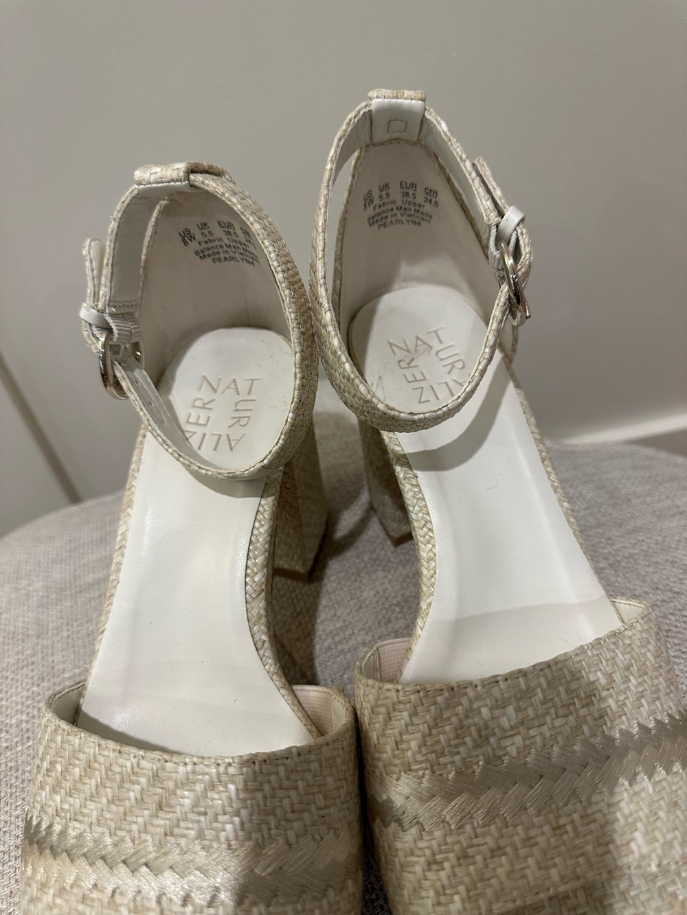 Naturalizer size 8 Wide Pearlyn 4 block heel platform dress sandals - Picture 7 of 10